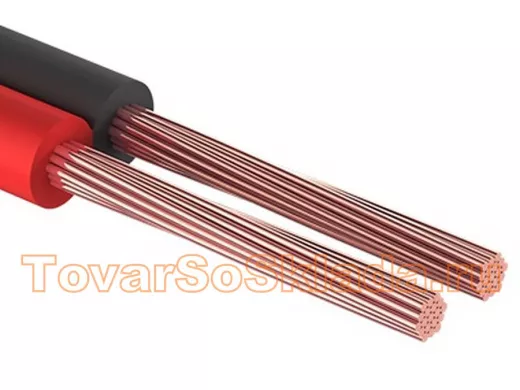 Акустический кабель красно-черный 2х2,5мм.кв. ШВПМ 2х2,5 CCA PROCONNECT (цена за 1метр)