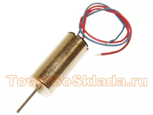 Двигатель 3,7V RC716RB (L/Dдвиг=16/7,0mm, L/Dвала=10/1,0mm, 55000об/м, 0,1А, выв.кр/син.) для авиамо