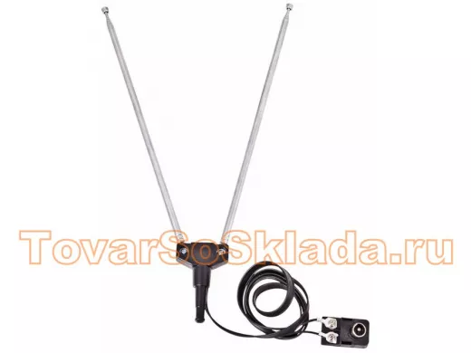 Телевиз. антенна телескопич. 4 секции, с адаптером симметризатор "Усы" (модель RX-107-4) R34-0107-4