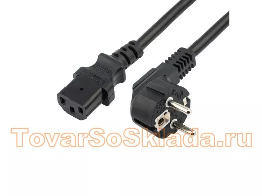 Кабель питания 1,8м для компьютера с зазем. Евро 0.75мм (PVC) R11-1131