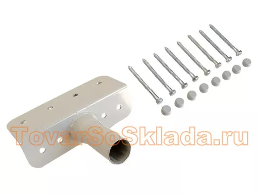 Кронштейн антенный, верхняя площадка 5х15см "ТОРЕЦКРЕП-217443" серый, диаметр 32мм, обжат на конце