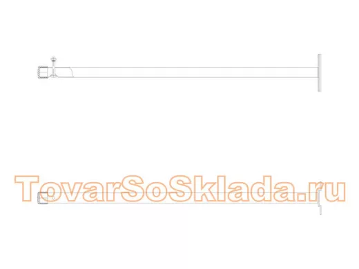 Кронштейн для прожектора "ПОДСВЕТКА-31595" сталь, серый с креплением к стене, вылет 0,6 метра