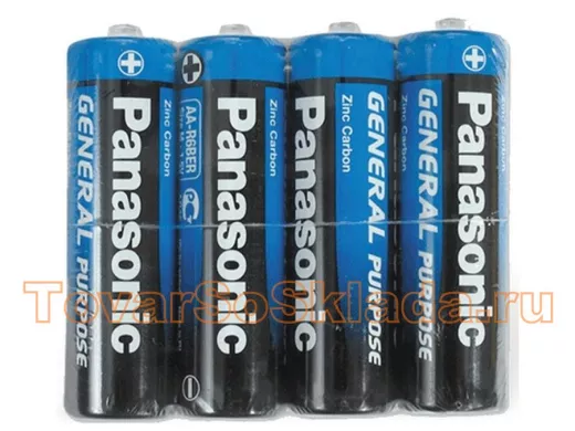 Батарейка R6 Panasonic (в блистере :4шт , в коробке: 60шт) (цена за 1 элемент)