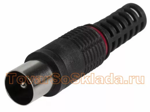 Штекер ТВ чёрный прямой на винте PROCONNECT (под тонкий кабель РК-75-2-11АИТ)