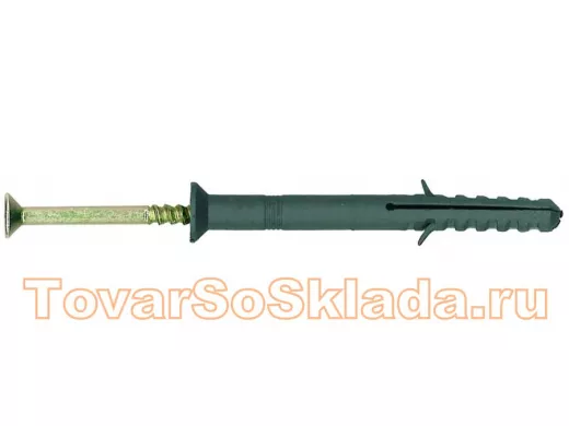 Дюбель с шурупом 6х60 Потайной борт "Омах" УС (100 шт) авт.фасовка в упаковке 100шт, вес 1шт г, цен