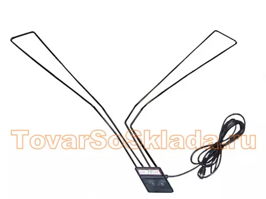 "VHF-TV-UHF BLACK" автомобильная желобковая телевиз DVB-T2 антенна; цвет чёрный; 2,5метра;штекер ТВ