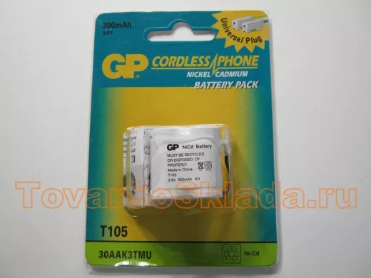 Аккумуляторы GP T-105 (300mA 3.6V)