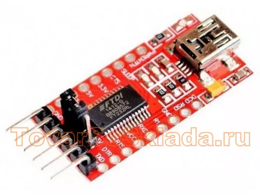 Преобразователь USB UART на FT232RL, miniUSB, 6pin