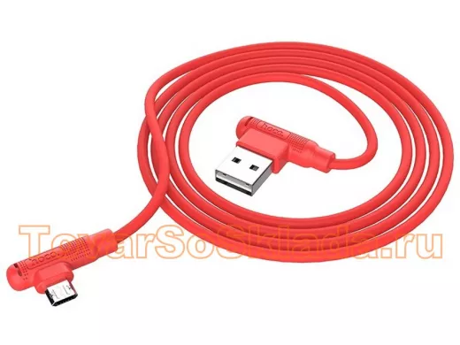 Кабель микро USB (AM/microBM) HOCO X46 USB 2.4A Красный (microUSB) 1м