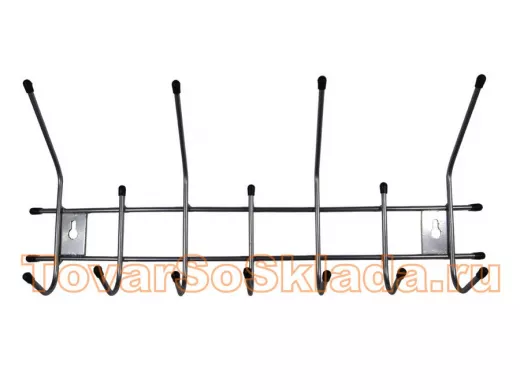 "CLASSIC" СЕРЕБРИСТАЯ вешалка настенная 7 крючков